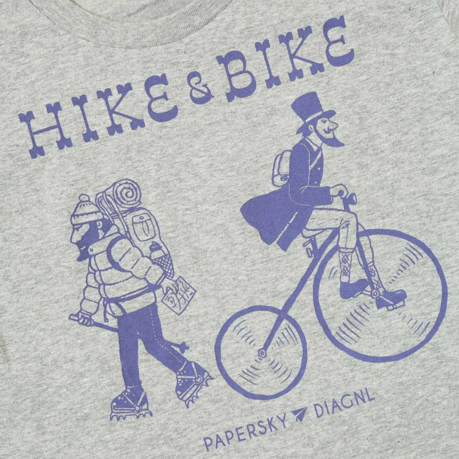 Tシャツ メンズ レディース PAPERSKY HIKE & BIKE T GY ペーパースカイ ハイク アンド バイク Tシャツ グレー 半袖 おしゃれ かわいい カジュアル 綿100% | HIGHTIDE | 02