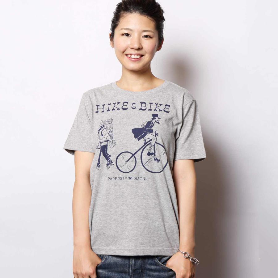 Tシャツ メンズ レディース PAPERSKY HIKE & BIKE T GY ペーパースカイ ハイク アンド バイク Tシャツ グレー 半袖 おしゃれ かわいい カジュアル 綿100% | HIGHTIDE | 04