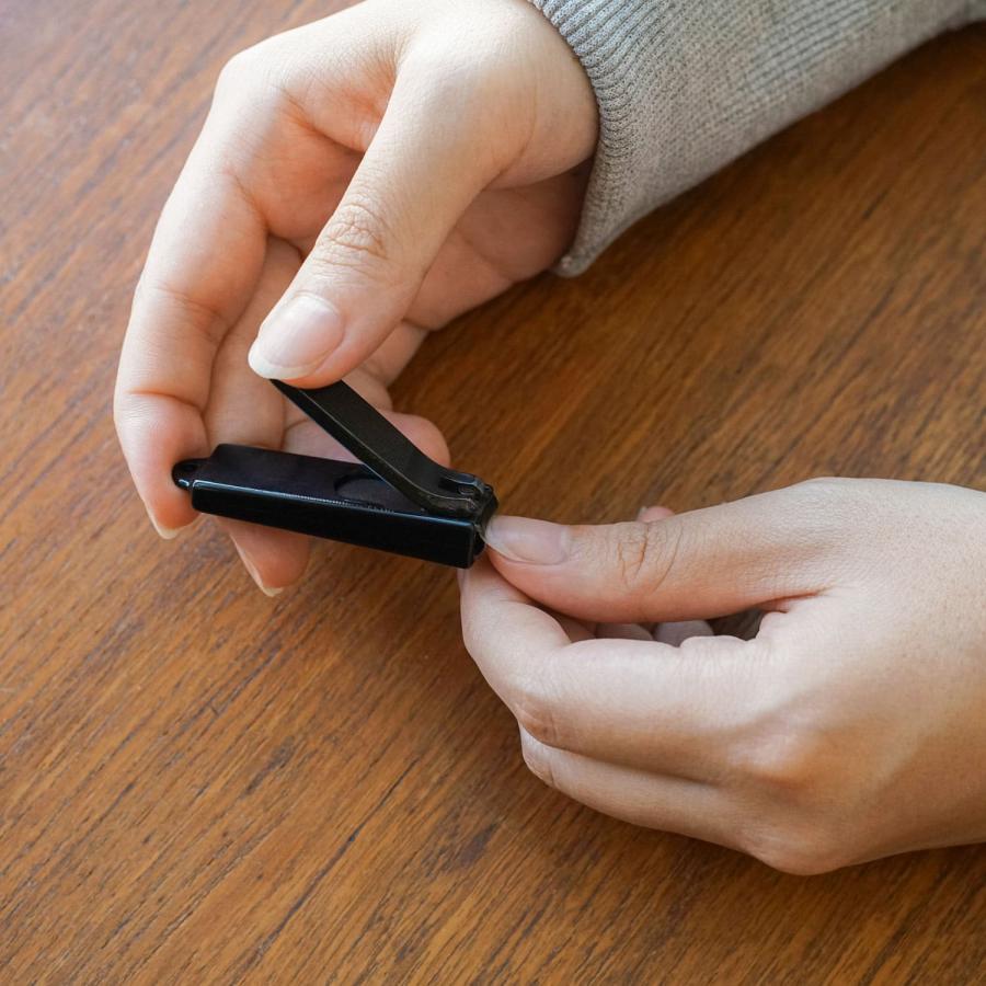 爪切り PAPERSKY Nail Clipper ペーパースカイ つめ切り ツメ切り 日本製 木屋 コンパクト 旅行 トラベル 黒 ブラック | HIGHTIDE | 05