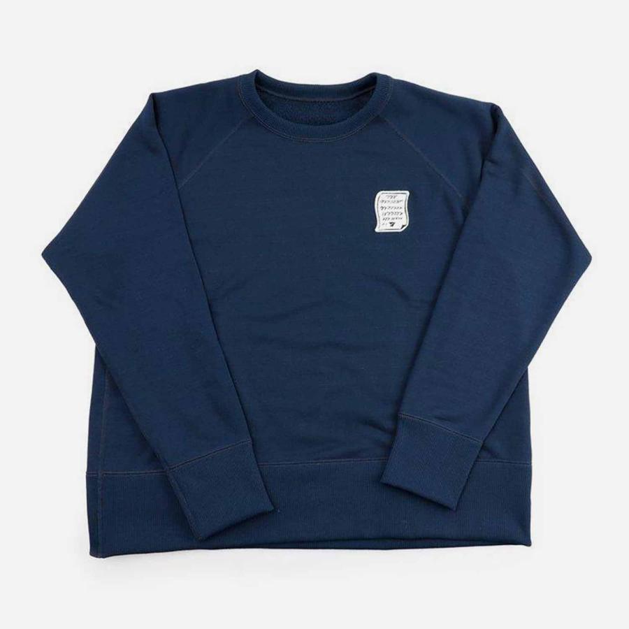 スエット PAPERSKY Fastpacker Sweat Trainer A NV ペーパースカイ ファストパッカー スウェット ワッペン ネイビー トレーナー メンズ レディース | HIGHTIDE
