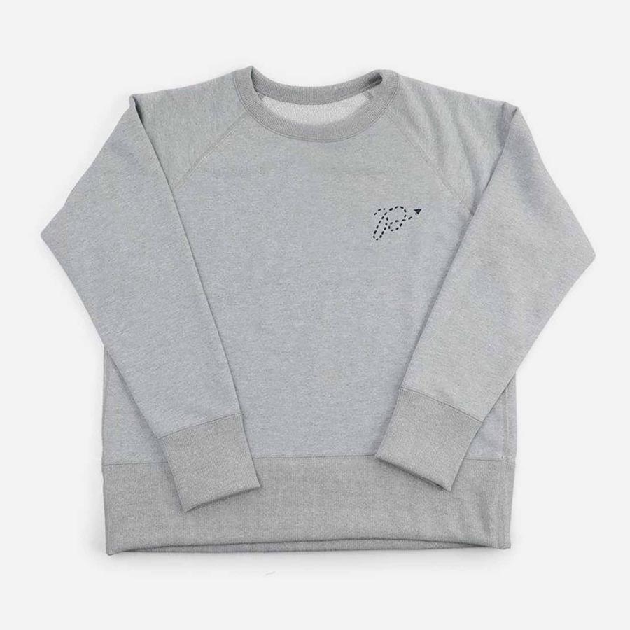 スエット PAPERSKY Fastpacker Sweat Trainer B GY ペーパースカイ ファストパッカー スウェット ロゴ グレー トレーナー メンズ レディース | HIGHTIDE