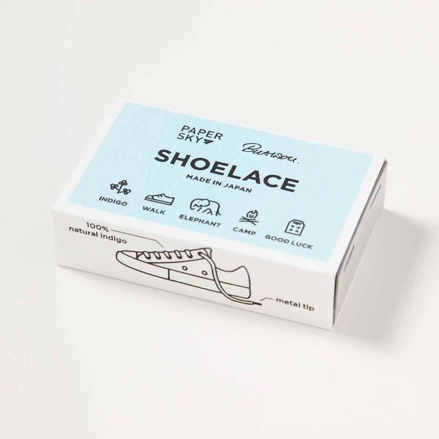 靴ひも PAPERSKY Shoelace ペーパースカイ 藍染シューレース 靴紐 くつひも 藍染 ネイビー 紺 平紐 140cm | HIGHTIDE | 04