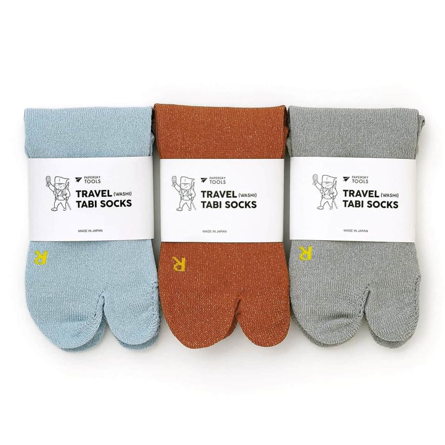 靴下 PAPERSKY TRAVEL TABI SOCKS L（WASHI） トラベル足袋ソックス (和紙) L レディース メンズ 25-27cm 春 夏用 秋 ショート 薄手 スニーカー サンダル | PAPERSKY