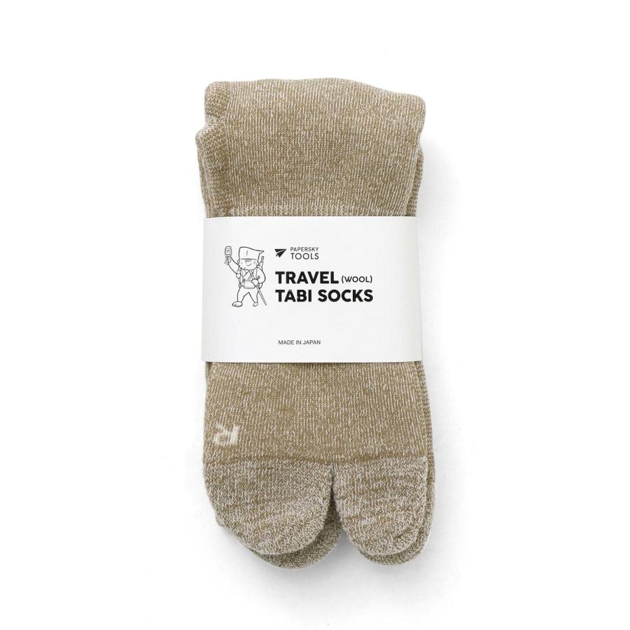 レディース 靴下 足袋ソックス 厚手 PAPERSKY TRAVEL TABI SOCKS トラベル足袋ソックス M（ウール） メンズ  22-24cm 秋 冬用  靴下 厚手 防寒 |  | 07