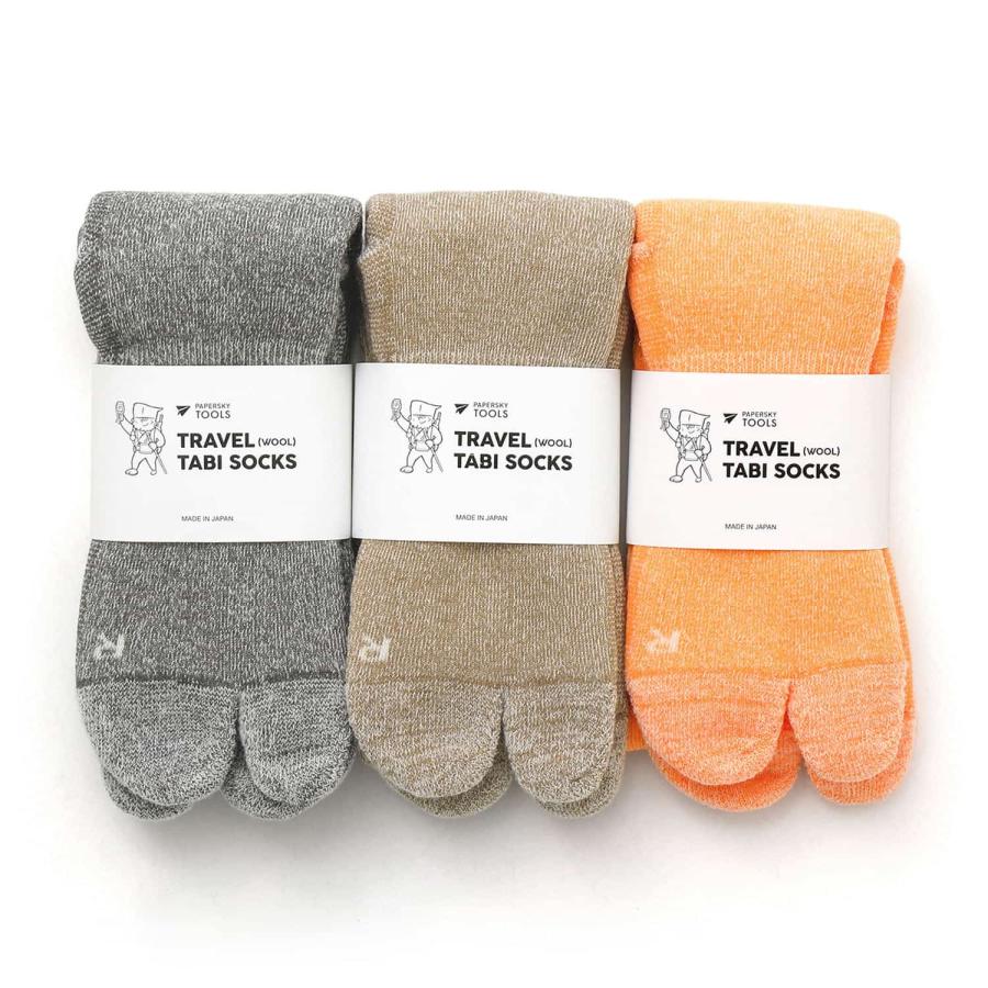 メンズ 靴下 足袋ソックス 厚手 PAPERSKY TRAVEL TABI SOCKS トラベル足袋ソックス L（ウール） メンズ レディース 靴下 25-27cm 秋 冬用 秋 靴下 厚手 防寒 |  | 12