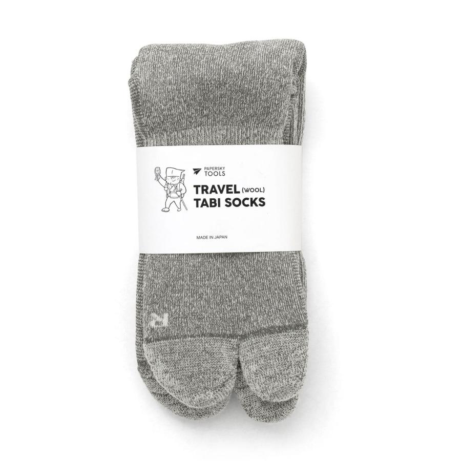 メンズ 靴下 足袋ソックス 厚手 PAPERSKY TRAVEL TABI SOCKS トラベル足袋ソックス L（ウール） メンズ レディース 靴下 25-27cm 秋 冬用 秋 靴下 厚手 防寒 |  | 07