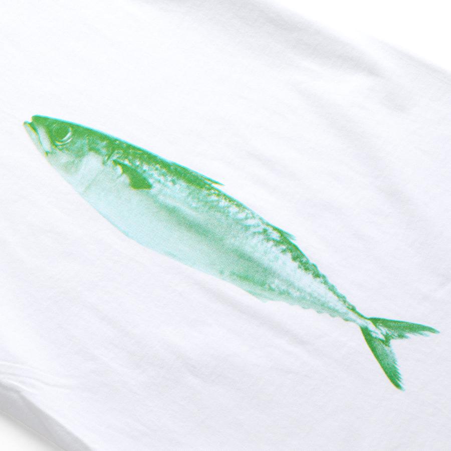 Tシャツ PAPERSKY ペーパースカイ SABA T サバTシャツ 半袖 メンズ レディース 魚 鯖 サバ 綿100% 白 | PAPERSKY | 05