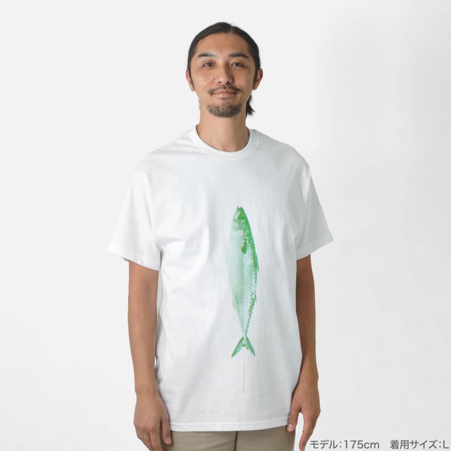 Tシャツ PAPERSKY ペーパースカイ SABA T サバTシャツ 半袖 メンズ レディース 魚 鯖 サバ 綿100% 白 | PAPERSKY | 07