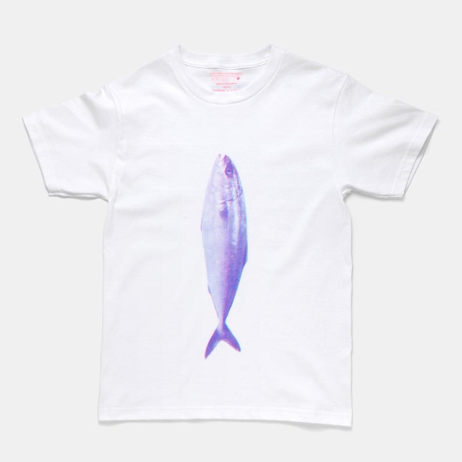 Tシャツ PAPERSKY ペーパースカイ BURI T ブリTシャツ メンズ レディース 半袖 魚 鰤 ブリ 綿100% 白 | PAPERSKY