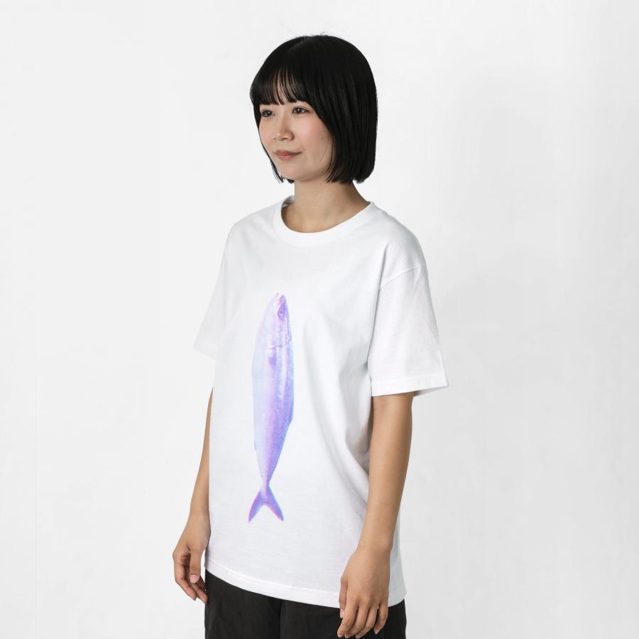 Tシャツ PAPERSKY ペーパースカイ BURI T ブリTシャツ メンズ レディース 半袖 魚 鰤 ブリ 綿100% 白 | PAPERSKY | 07