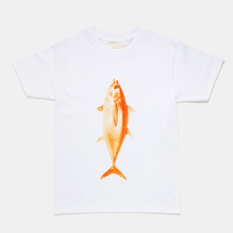 Tシャツ PAPERSKY ペーパースカイ MAGURO T マグロTシャツ メンズ レディース 半袖 魚 マグロ 鮪 綿100% 白 | PAPERSKY