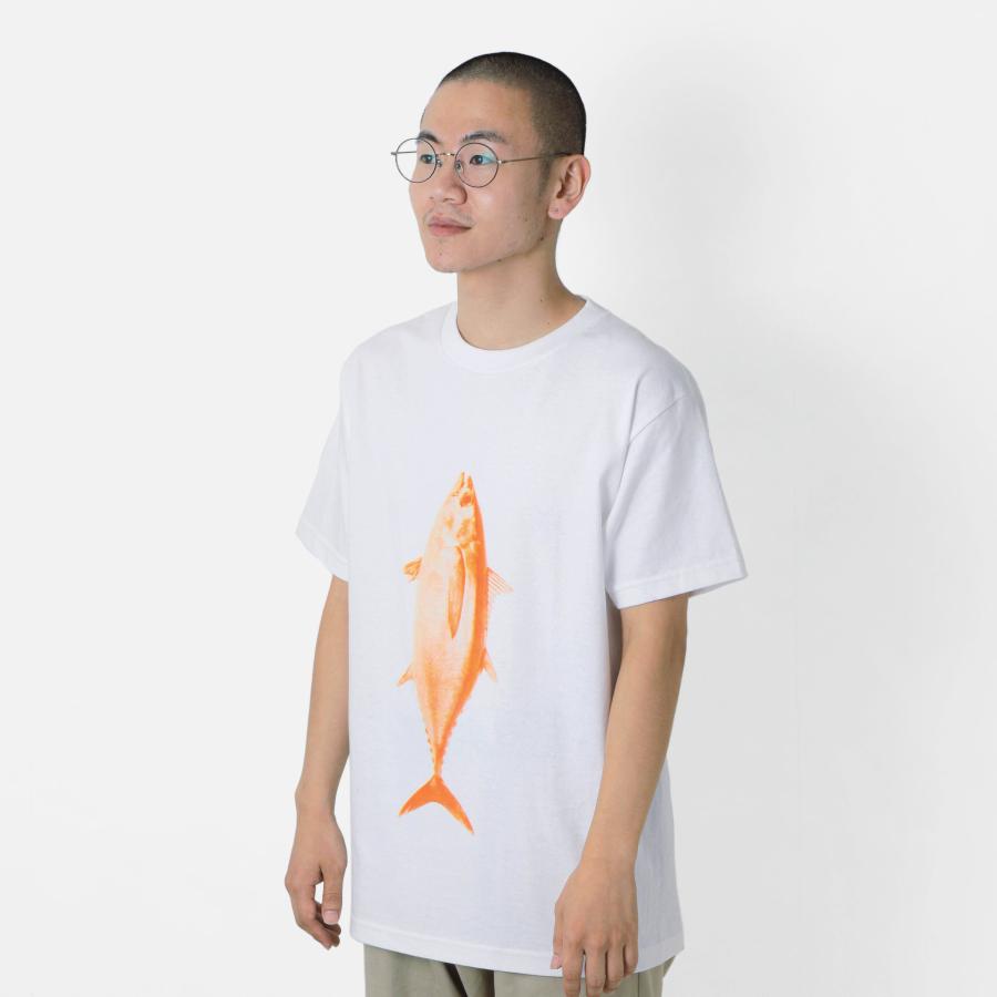 Tシャツ PAPERSKY ペーパースカイ MAGURO T マグロTシャツ メンズ レディース 半袖 魚 マグロ 鮪 綿100% 白 | PAPERSKY | 07