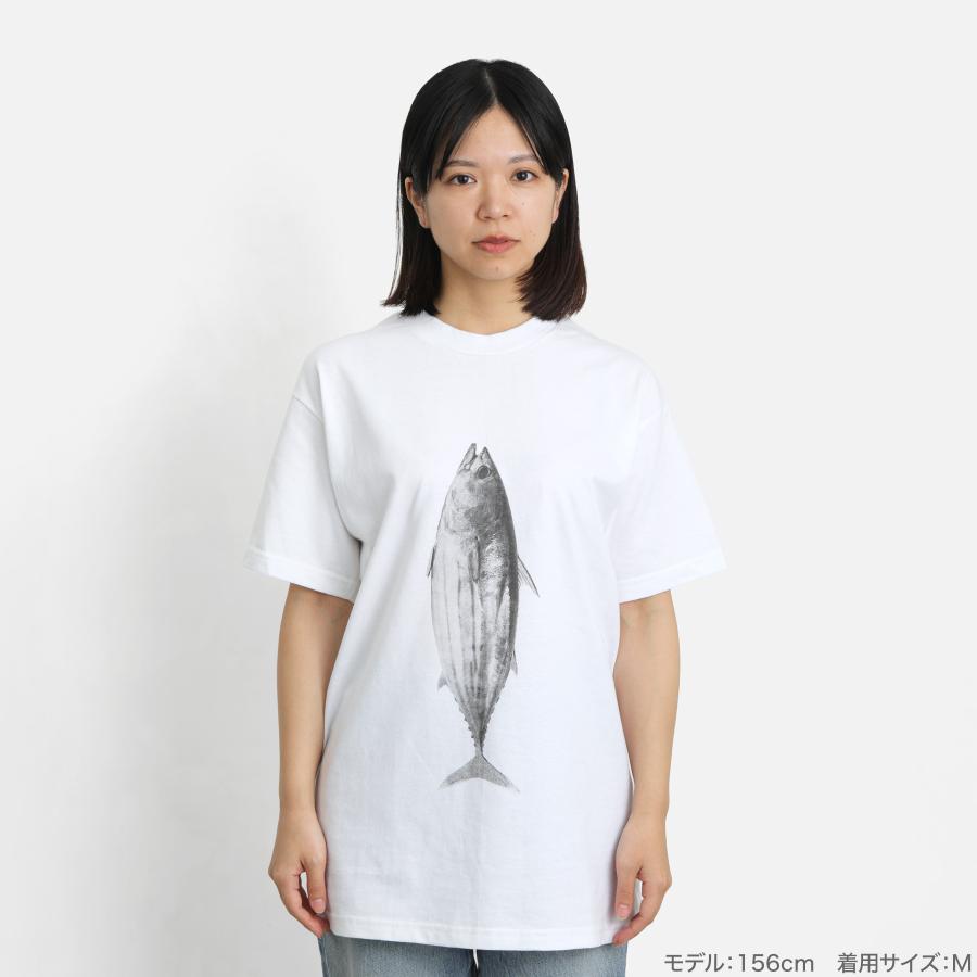 PAPERSKY ペーパースカイ KATSUO T カツオTシャツ メンズ レディース 半袖 魚 鰹 かつお カツオ 綿100% 白 | PAPERSKY | 06