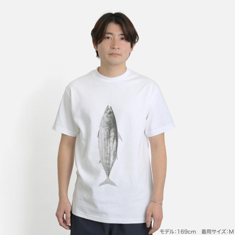 PAPERSKY ペーパースカイ KATSUO T カツオTシャツ メンズ レディース 半袖 魚 鰹 かつお カツオ 綿100% 白 | PAPERSKY | 09