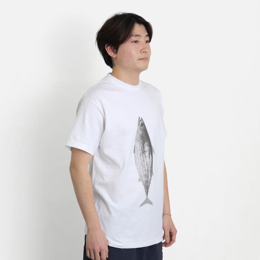 PAPERSKY ペーパースカイ KATSUO T カツオTシャツ メンズ レディース 半袖 魚 鰹 かつお カツオ 綿100% 白 | PAPERSKY | 10