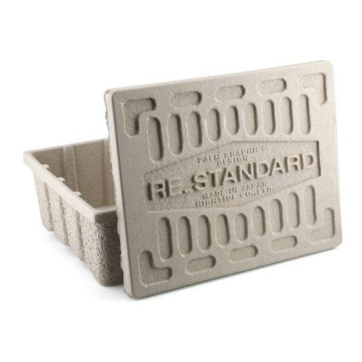 収納ボックス モールデッドパルプボックス 収納ケース フタ付き ふた 靴 シューズ 衣類 おもちゃ 雑誌 整理 おしゃれ 積み重ね 幅45 高さ15 奥行35 cm 隙間収納 | HIGHTIDE | 01