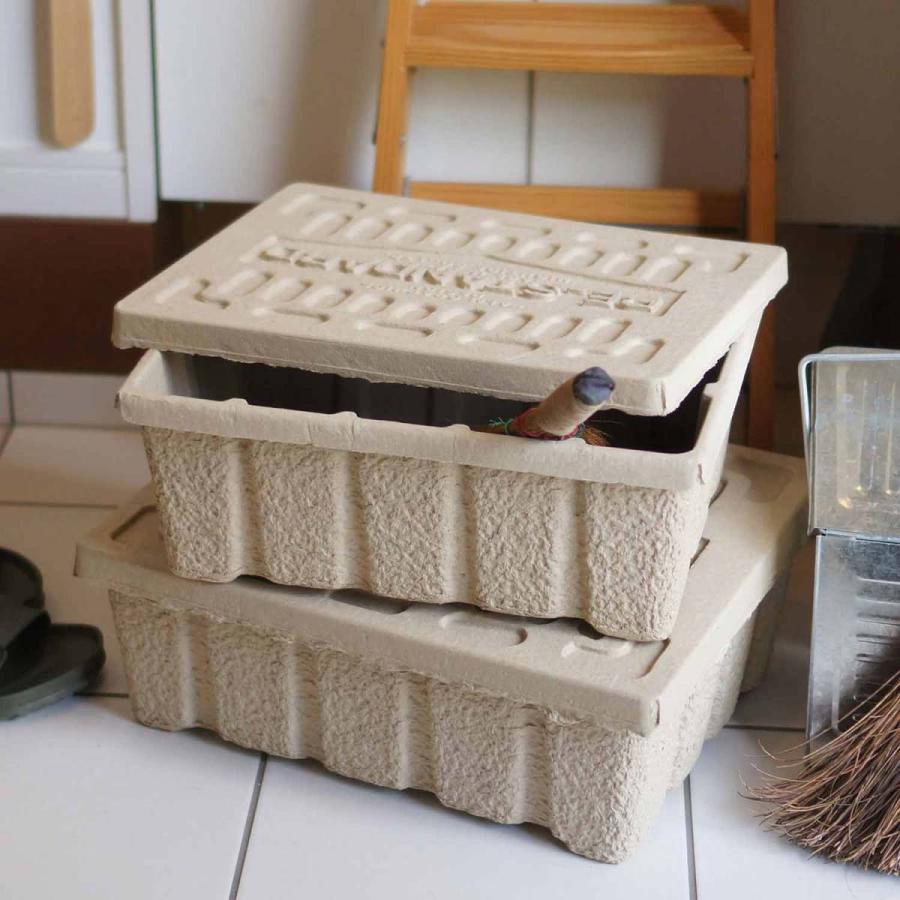 収納ボックス モールデッドパルプボックス 収納ケース フタ付き ふた 靴 シューズ 衣類 おもちゃ 雑誌 整理 おしゃれ 積み重ね 幅45 高さ15 奥行35 cm 隙間収納 | HIGHTIDE | 14