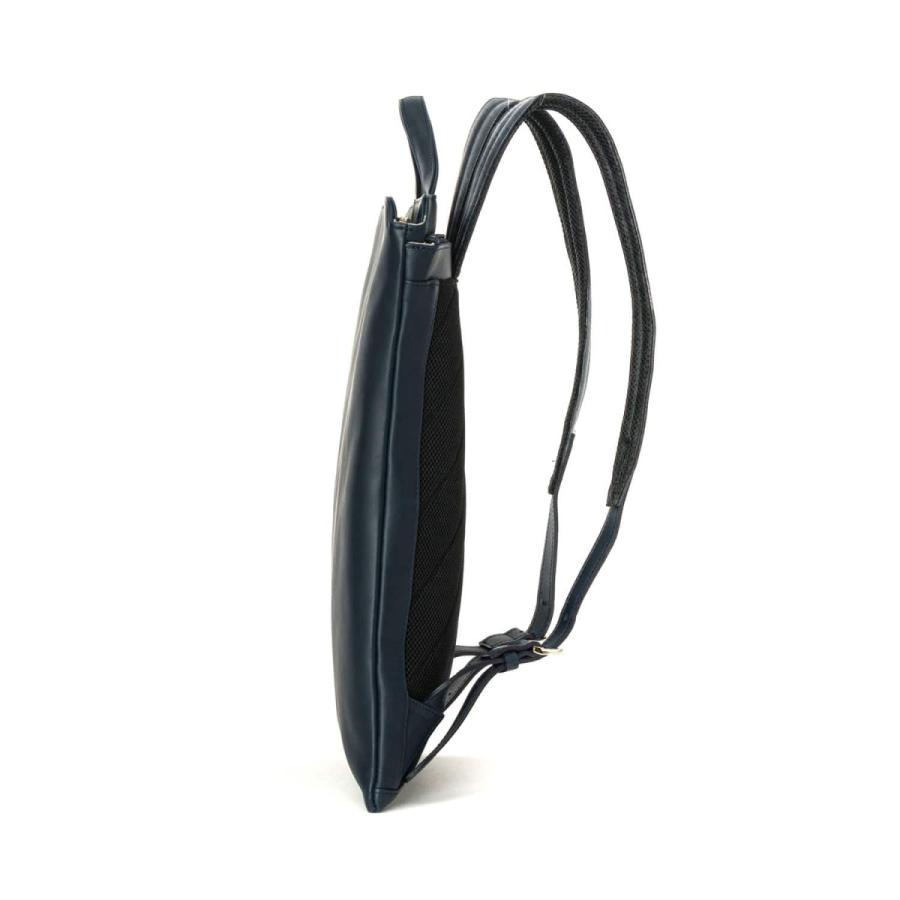 メンズ リュック TRION トライオン マチなしバックパック B4 レザー 本革 ビジネス 通勤 スリム 薄い B4対応 16インチPC対応 レディース | HIGHTIDE | 04