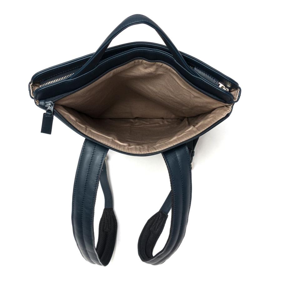 メンズ リュック TRION トライオン マチなしバックパック B4 レザー 本革 ビジネス 通勤 スリム 薄い B4対応 16インチPC対応 レディース | HIGHTIDE | 08