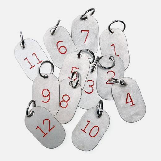 キーホルダー キーリング CANDY DESIGN&WORKS カレンダータグ レッド キャンディデザイン&ワークス プレート 鍵 数字 誕生月 誕生日 ラッキーナンバー | DETAIL
