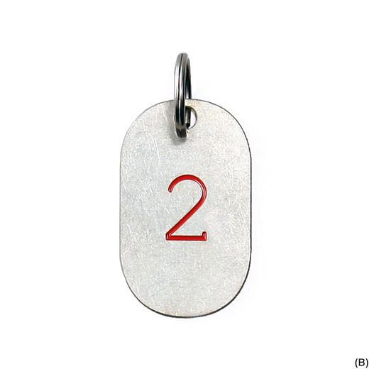 キーホルダー キーリング CANDY DESIGN&WORKS カレンダータグ レッド キャンディデザイン&ワークス プレート 鍵 数字 誕生月 誕生日 ラッキーナンバー | DETAIL | 02