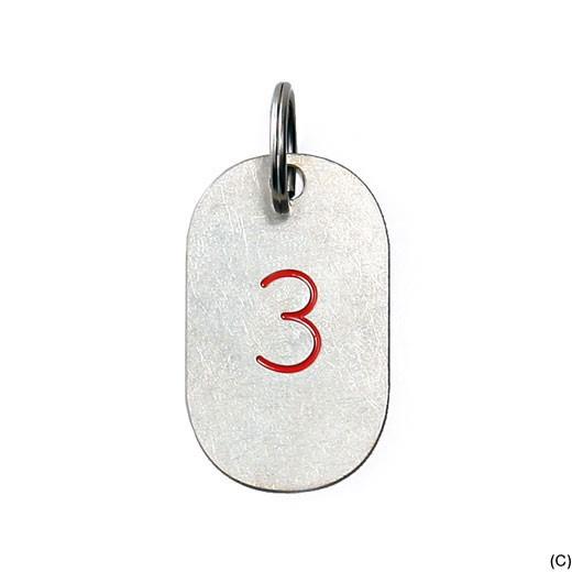 キーホルダー キーリング CANDY DESIGN&WORKS カレンダータグ レッド キャンディデザイン&ワークス プレート 鍵 数字 誕生月 誕生日 ラッキーナンバー | DETAIL | 03