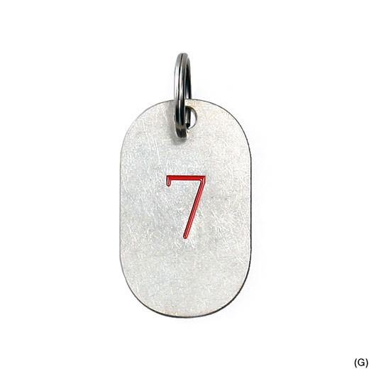 キーホルダー キーリング CANDY DESIGN&WORKS カレンダータグ レッド キャンディデザイン&ワークス プレート 鍵 数字 誕生月 誕生日 ラッキーナンバー | DETAIL | 07