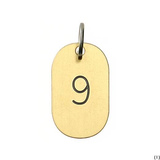 キーホルダー キーリング CANDY DESIGN&WORKS カレンダータグ ブラック キャンディデザイン&ワークス プレート 鍵 数字 誕生月 誕生日 ラッキーナンバー | DETAIL | 09