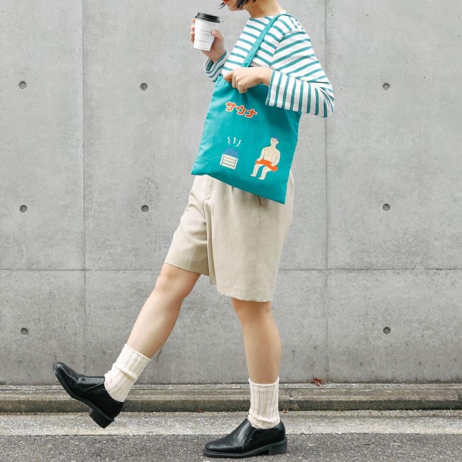 トートバッグ ニューレトロ レディース ミニ 小さめ コーヒー サウナ トラベル コットン 綿 軽量 肩掛け かわいい | HIGHTIDE | 14