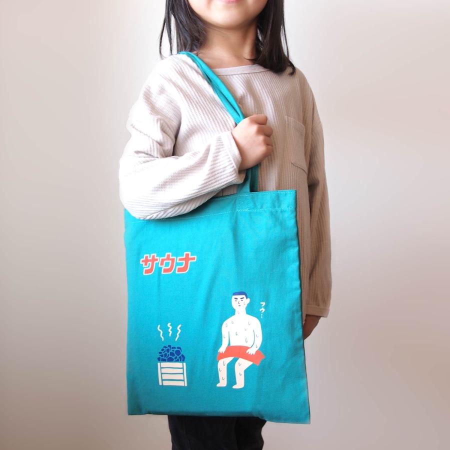 トートバッグ ニューレトロ レディース ミニ 小さめ コーヒー サウナ トラベル コットン 綿 軽量 肩掛け かわいい | HIGHTIDE | 18