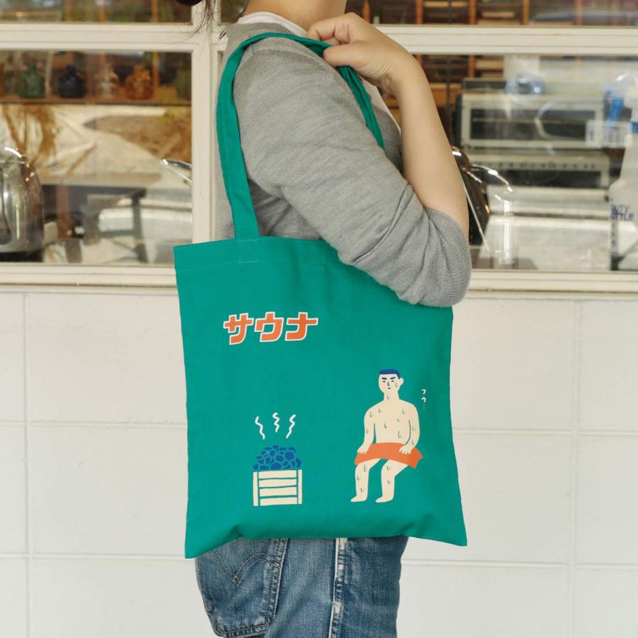 トートバッグ ニューレトロ レディース ミニ 小さめ コーヒー サウナ トラベル コットン 綿 軽量 肩掛け かわいい | HIGHTIDE | 12