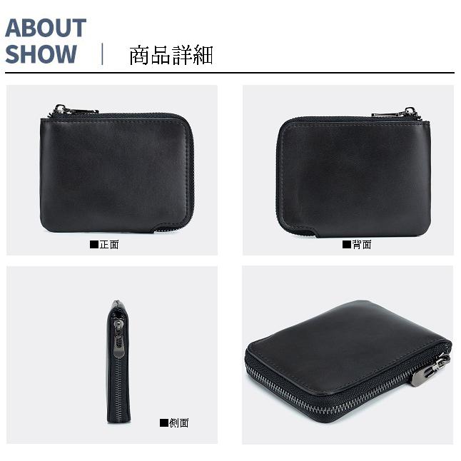 本革 ミニ財布 メンズ レディス L字型ファスナー 二つ折り 財布 カード