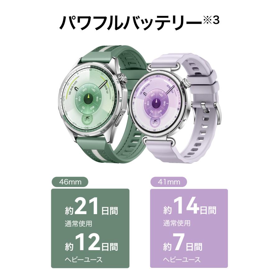 【体重計同梱】スマートウォッチ HUAWEI WATCH GT 6 46mm ブラック 14日日間のバッテリー持続 スポーツモード GPS サイクリング iOS Android 健康モニタリング | HUAWEI | 07