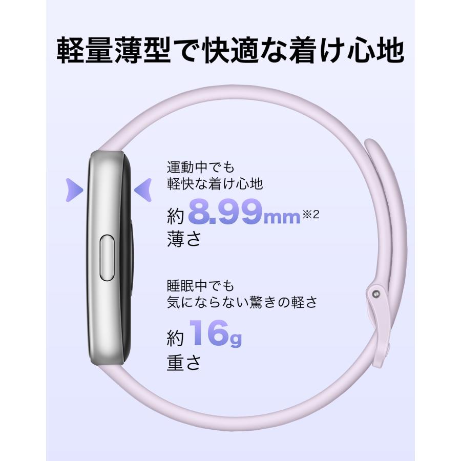 スマートウォッチ HUAWEI Band 11 1.62インチ有機ELディスプレイスマートバンド 24時間HRV測定 14日間バッテリー 防水 情緒モニタリング iOS/Android LINE通知の画像