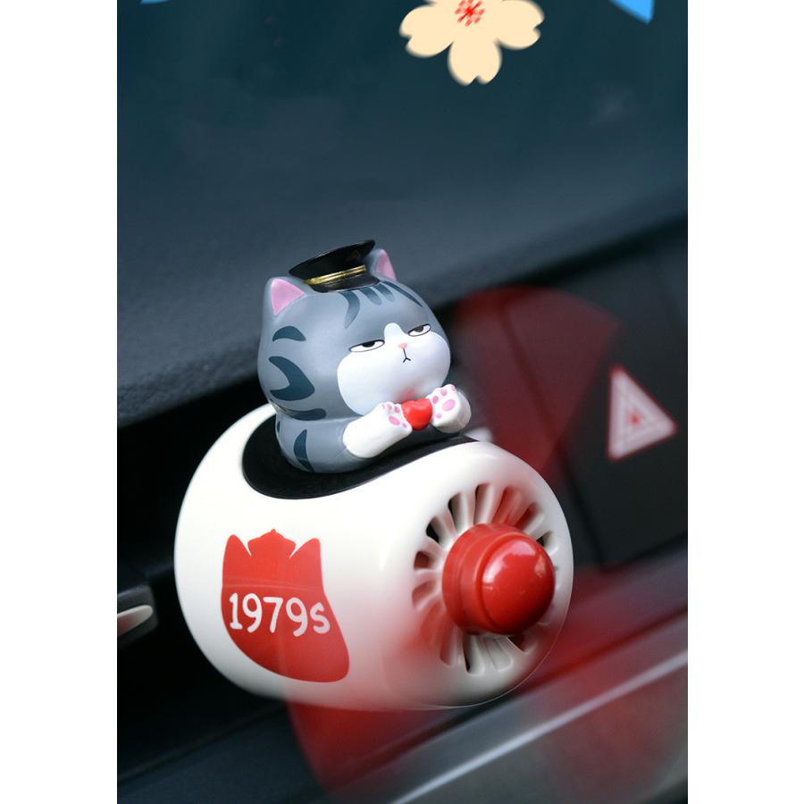 ネコパイロット車用芳香剤 猫 アロマディフューザー 車載クリップ式 除