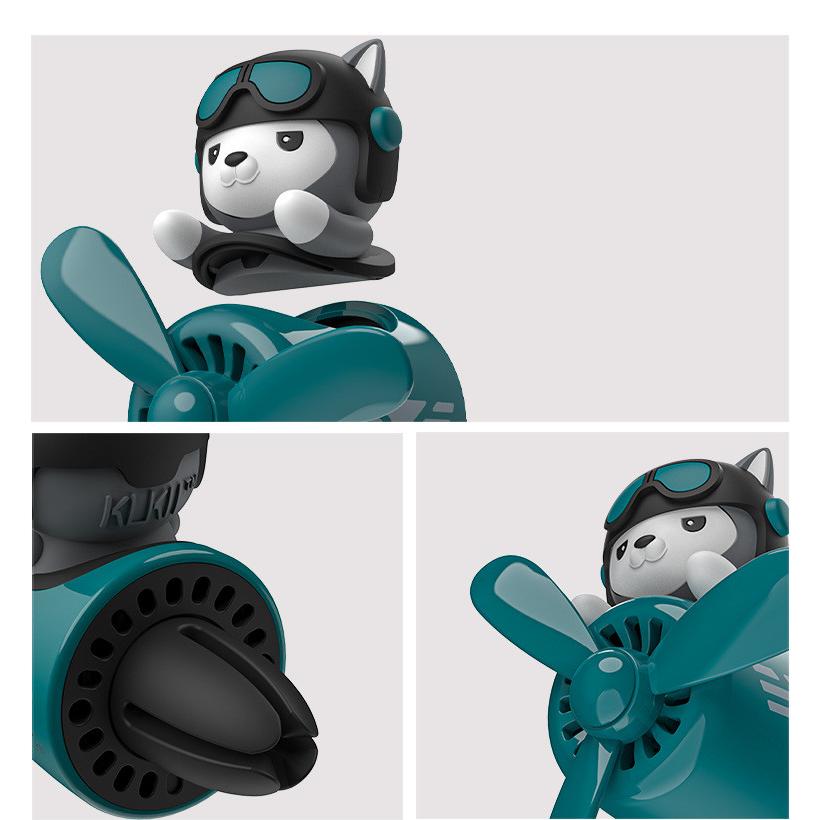 シベリアンハスキーパイロット車用芳香剤 アロマディフューザー 車載