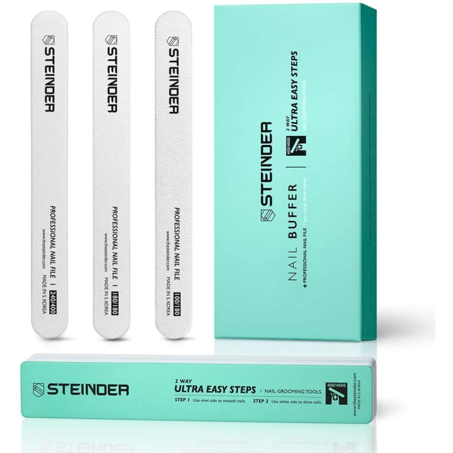 Steinder ネイルファイル 爪やすり 爪磨き ネイルバッファー ネイルツール ネイル用品 シャイナー 100 180 180 180 240 400 グリット ネコポス可 Hubble Store 通販 Paypayモール