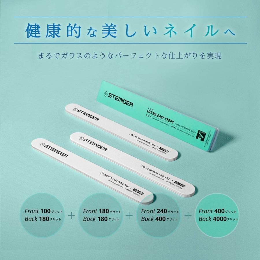 Steinder ネイルファイル 爪やすり 爪磨き ネイルバッファー ネイルツール ネイル用品 シャイナー 100 180 180 180 240 400 グリット ネコポス可 Hubble Store 通販 Paypayモール