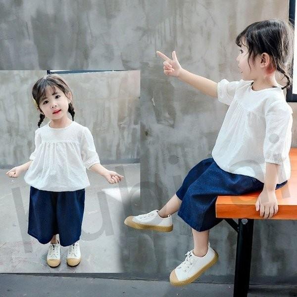 通販激安 子供服 2点セット 女の子大人気 ジュニア 学生服 ファッション感 キッズ レジャー 女の子 半ズボン トップス ドット グリーン Tシャツ ノースリーブ その他子ども服 カラー ネイビー