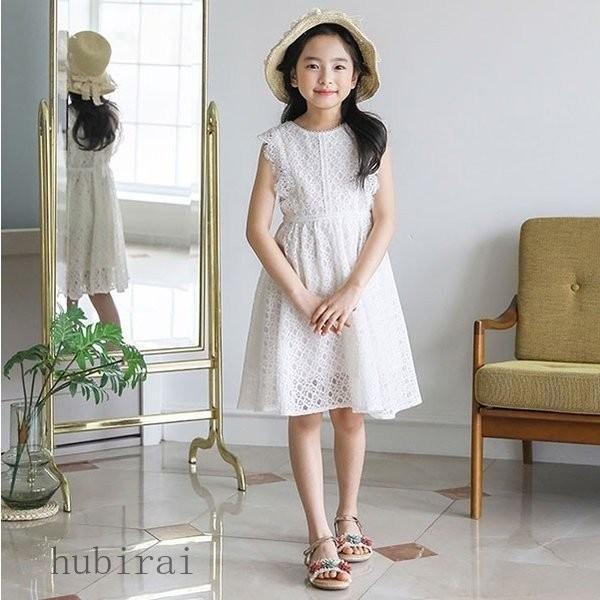 超安い品質 子供服 通園着 通学着 可愛い おしゃれ Dress 子供ドレス レースワンピース 膝丈 ノースリーブ 夏 ジュニア 女の子 韓国子供服 キッズ ワンピース ワンピース チュニック カラー ホワイト Www We Job Com