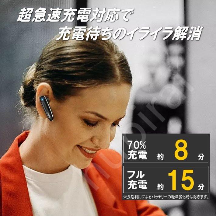 ワイヤレスイヤホン マイク タッチ操作 片耳 Bluetooth 英語説明書 車載 ヘッドセット携帯電話 大幅にプライスダウン ハンズフリー 車