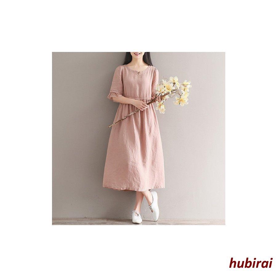 超歓迎 膝下丈 半袖 ワンピース Aライン マリン風 レディース かわいい ワンピース レディース 膝下丈 森ガール 夏ワンピ 大人かわいい 夏用 ワンピース サイズ L Www We Job Com