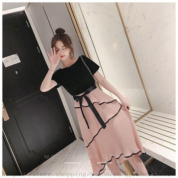 格安新品 膝下丈 夏 レデイース ワンピース ワンピ 40代 30代 代 Ol 通勤 上品 通勤 フレア 大きいサイズ リオボン おしゃれ 丸首 着痩せ ワンピース カラー ピンク Www We Job Com