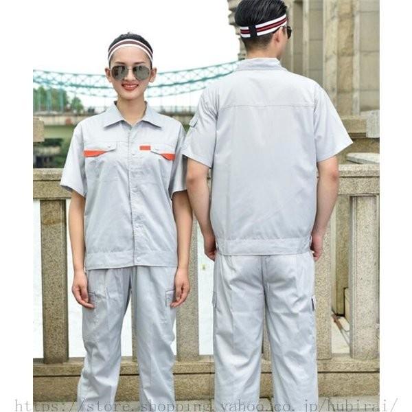 作業服 作業着 現場服 夏 薄手 ワークシャツ 2点セット 上下セット 半袖 カーゴパンツ S4XL 大きいサイズ