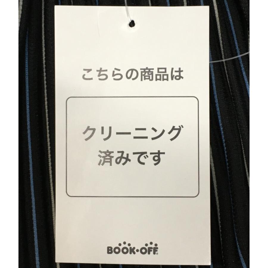 HOMME PLISSE ストライプパンツ ブラック Homme Plissé Issey Miyake Pleated straight-leg Trousers