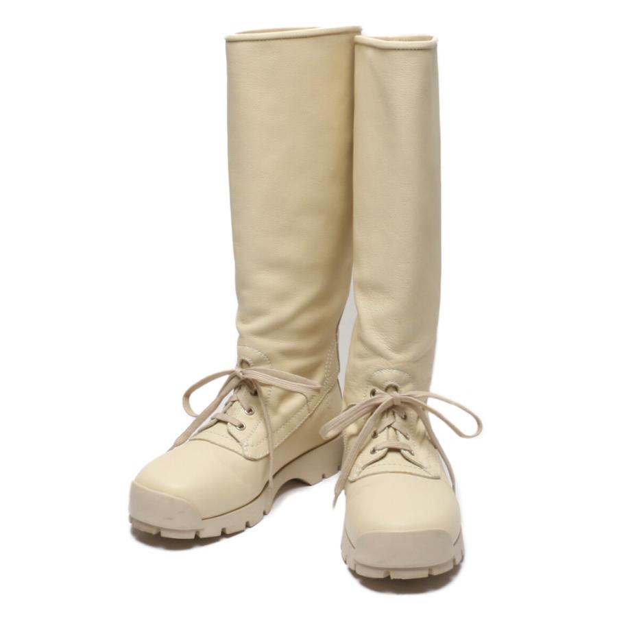 ジルサンダー ロングブーツ ホワイト レース メンズ SIZE - Jil sander 