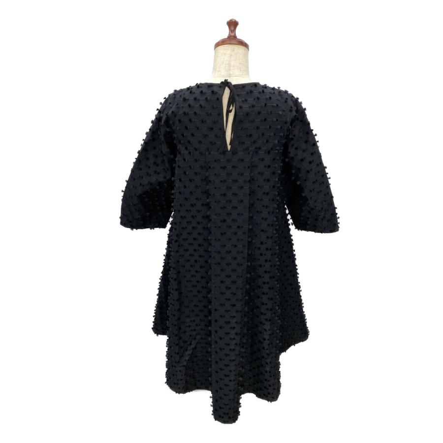 美品 セシリーバンセン 半袖ワンピース ブラック 17AW レディース SIZE 