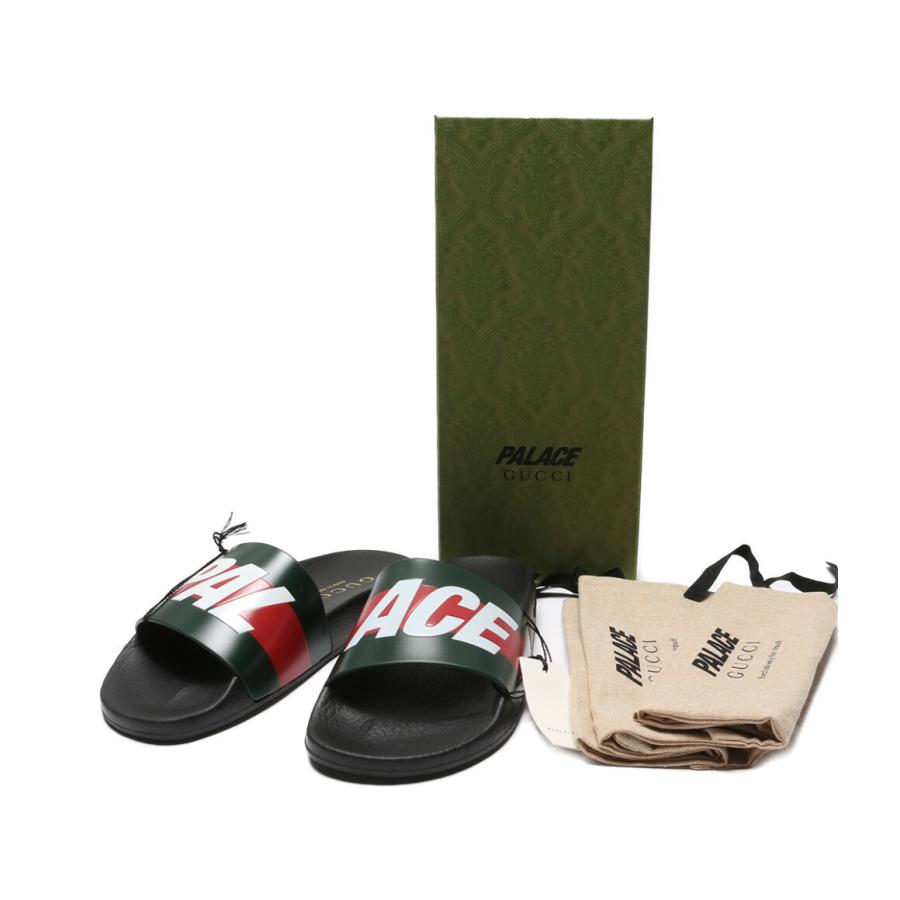 美品 グッチ サンダル PALACE Logo Web Sandal 723352 メンズ SIZE 38 