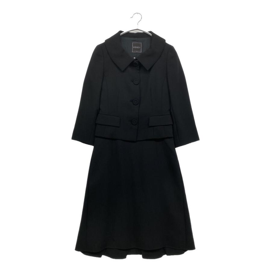 フォクシー セットアップ 半袖ワンピース ジャケット ブラック