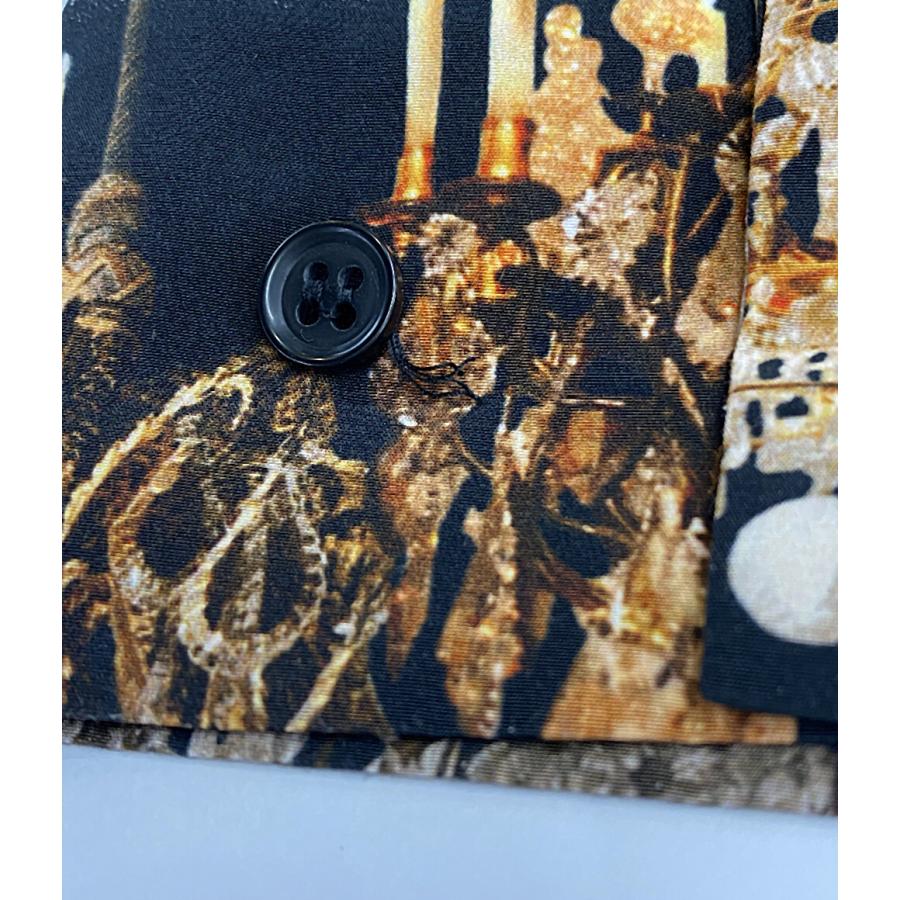 アンドエルシー 長袖シャツ シャンデリア柄 55001265 レディース